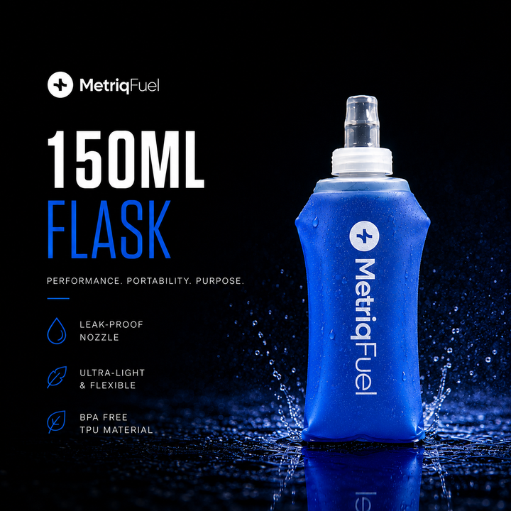 MetriqFuel Soft Flask – 150ml - Suitable for up to 120g of Gel Carbs