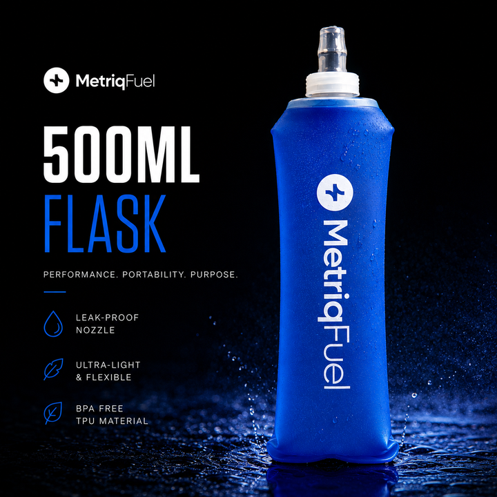 MetriqFuel Soft Flask – 500ml - Suitable for up to 400g of Gel Carbs