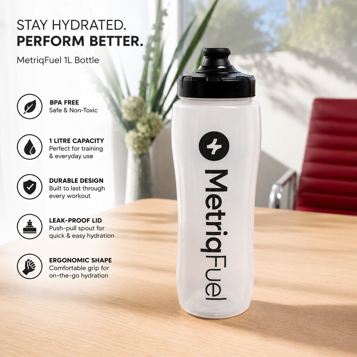 MetriqFuel Drink Bottle – 1000ml
