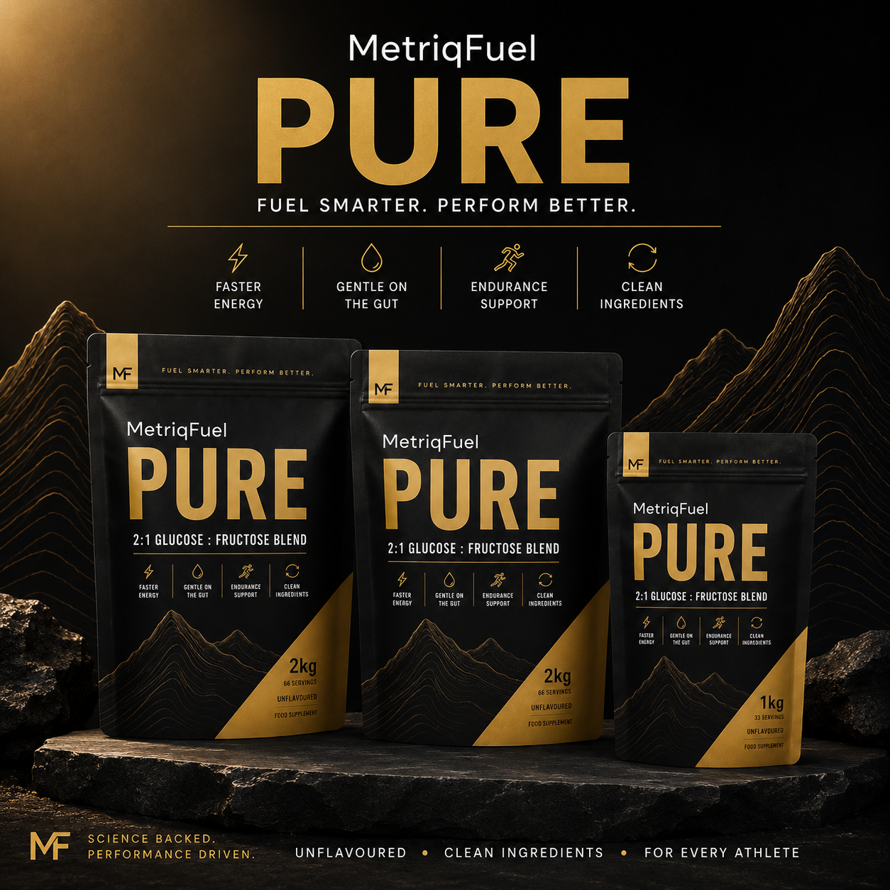 MetriqFuel PURE 2:1 Carbohydrate Blend for Endurance Performance
